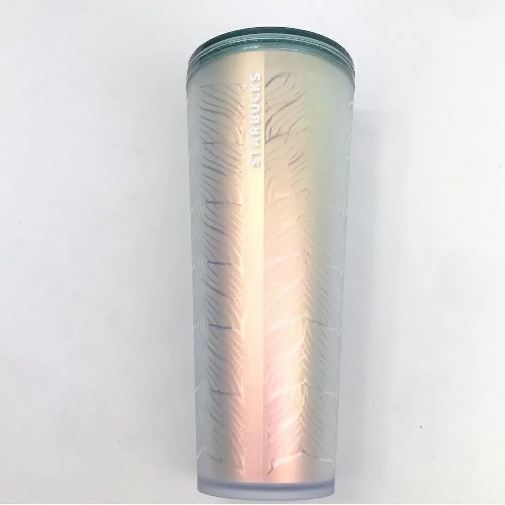 Starbucks 50th Anniversary 2021 Iridescent Frosted Mermaid Tail 24 oz Co…